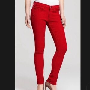 Celebrity‎ Pink Jeans Women's Red Low Rise Skinny Pants Size 5